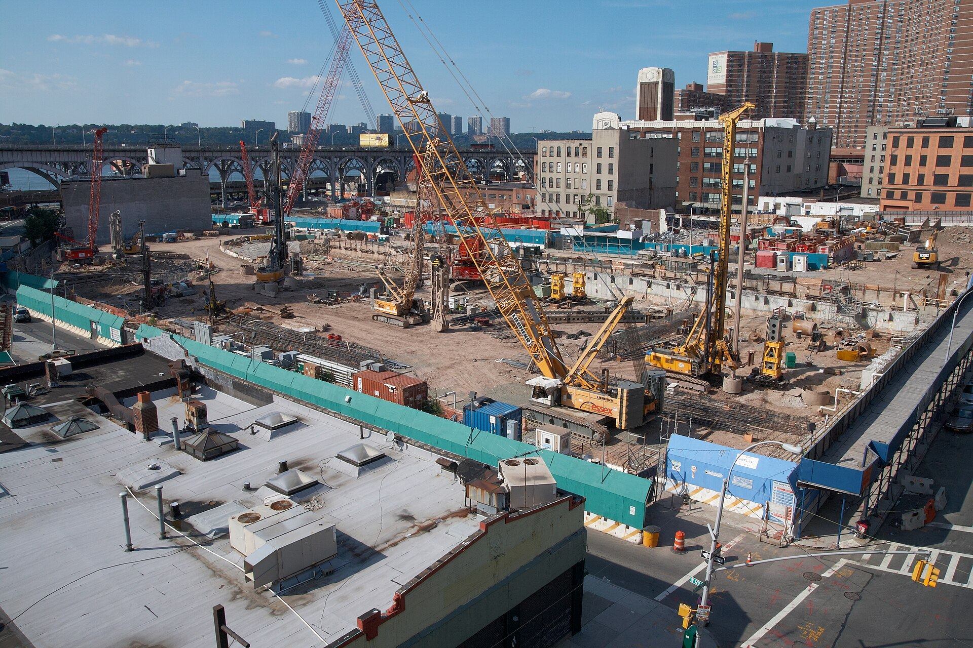 Excavation and foundation work at Broadway and West 129th Street, Manhattan